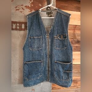 VTG  Blue Denim Vest with Pockets